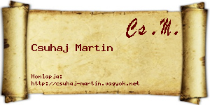 Csuhaj Martin névjegykártya